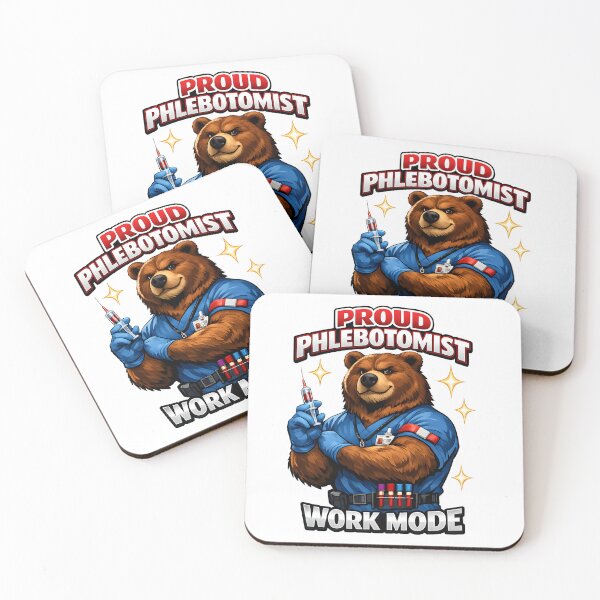 Item preview, Funny Strong Bear Phlebotomist Pride Design – Cute Medical Worker Gift for National Phlebotomist Recognition Week Work Mode designed and sold by ClinicalHubs.