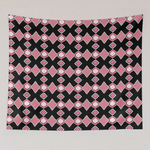 Item preview, Tribal Geometric Pink on Black designed and sold by Art in My Loft.