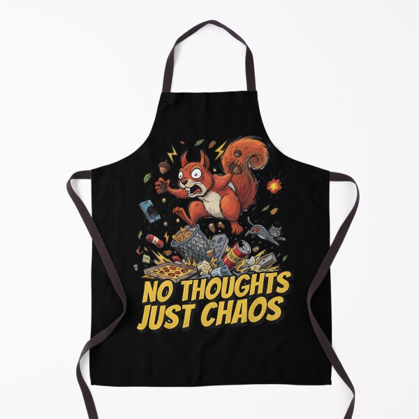 Item preview, No Thoughts Just Chaos - Frantic Squirrel Meme Illustration designed and sold by ZyxDes.