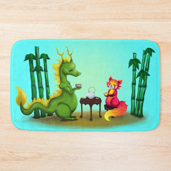 Item preview, Panda and Dragon at Tea Time designed and sold by fishbirdstudios.