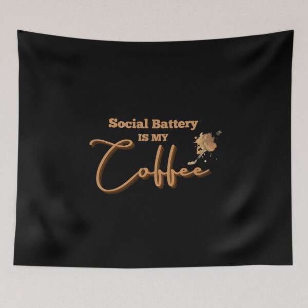 Item preview, Coffee Is My Social Battery Shirt – Introvert Coffee Humor T-Shirt T-Shirt designed and sold by Line-Mood1⭐️⭐️⭐️⭐️⭐️.