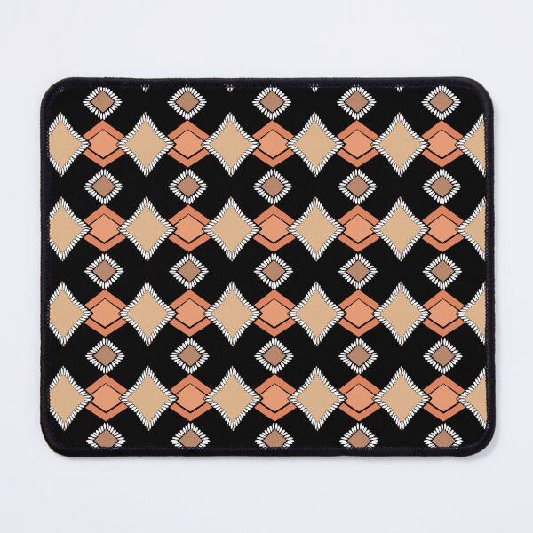 Item preview, Tribal Geometric Beige and Orange on Black designed and sold by Art in My Loft.