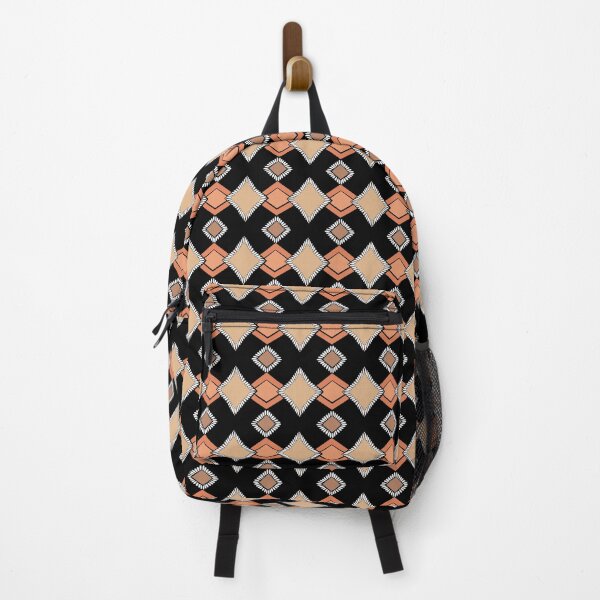Item preview, Tribal Geometric Beige and Orange on Black designed and sold by Art in My Loft.