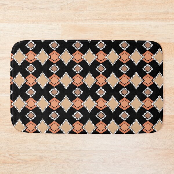 Item preview, Tribal Geometric Beige and Orange on Black designed and sold by Art in My Loft.