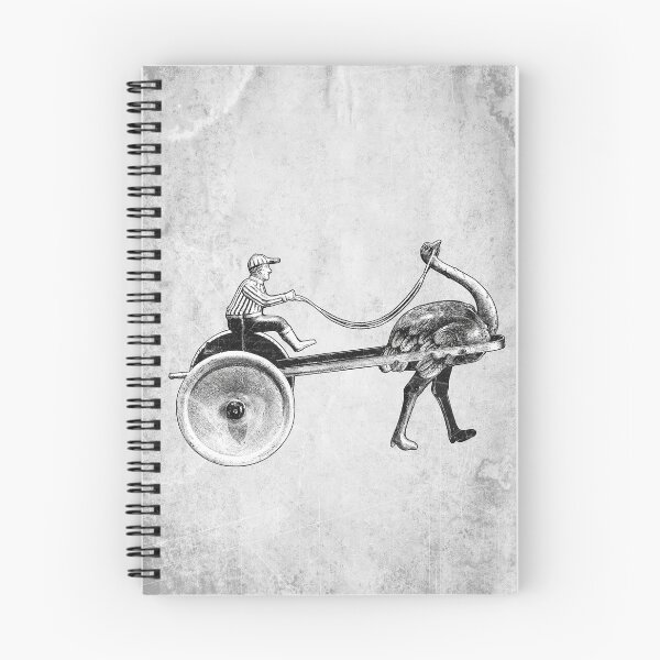 Item preview, Vintage Tin Wind-Up Ostrich Cart Racing Toy designed and sold by Ghoul Enterprises.