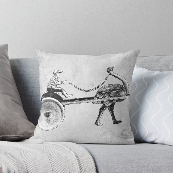 Item preview, Vintage Tin Wind-Up Ostrich Cart Racing Toy designed and sold by Ghoul Enterprises.