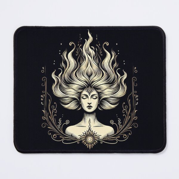 Item preview, Undine Water Spirit – Mystical Feminine Energy, Gold Line Art designed and sold by Roberta Calabrese.