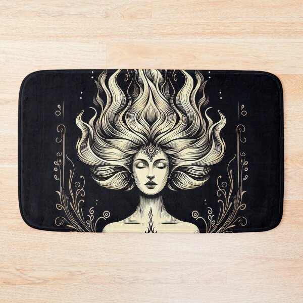 Item preview, Undine Water Spirit – Mystical Feminine Energy, Gold Line Art designed and sold by Roberta Calabrese.