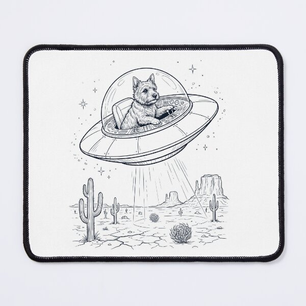 Item preview, Vintage Norwich Terrier Riding UFO Dog Mom Dad Lover designed and sold by DoodleTortle.