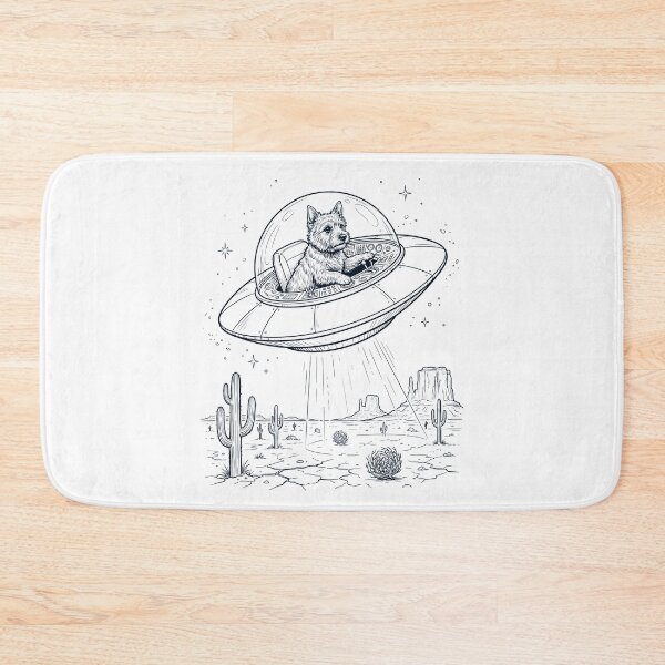 Item preview, Vintage Norwich Terrier Riding UFO Dog Mom Dad Lover designed and sold by DoodleTortle.