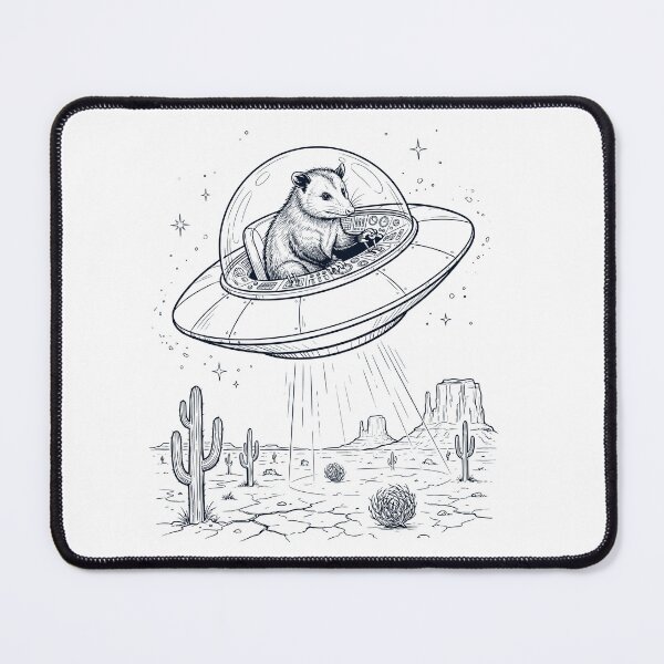 Item preview, Vintage Opossum Riding UFO Animal Lover designed and sold by DoodleTortle.