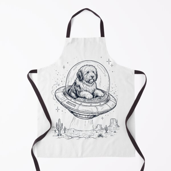 Item preview, Vintage Old English Sheepdog Riding UFO Dog Mom Dad Lover designed and sold by DoodleTortle.