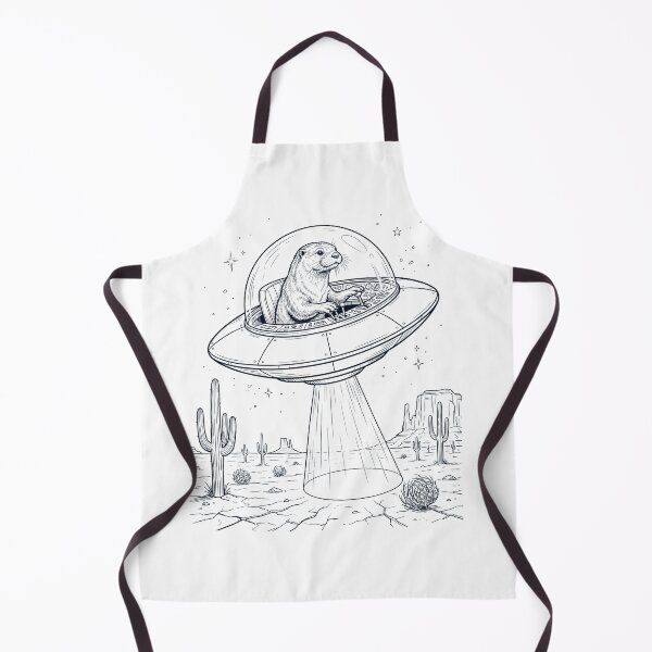 Item preview, Vintage Otter Riding UFO Animal Lover designed and sold by DoodleTortle.