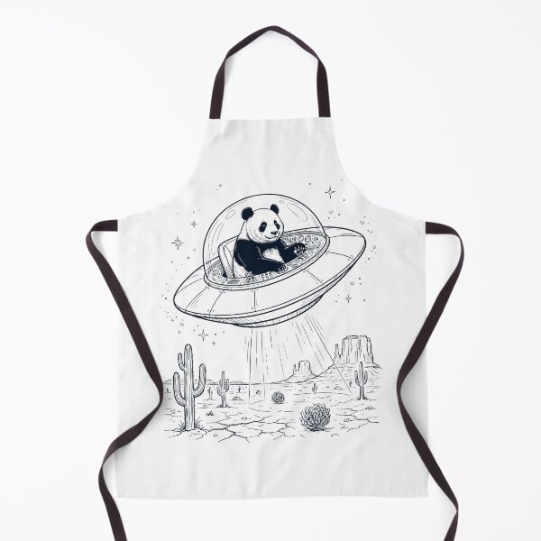 Item preview, Vintage Panda Riding UFO Animal Lover designed and sold by DoodleTortle.