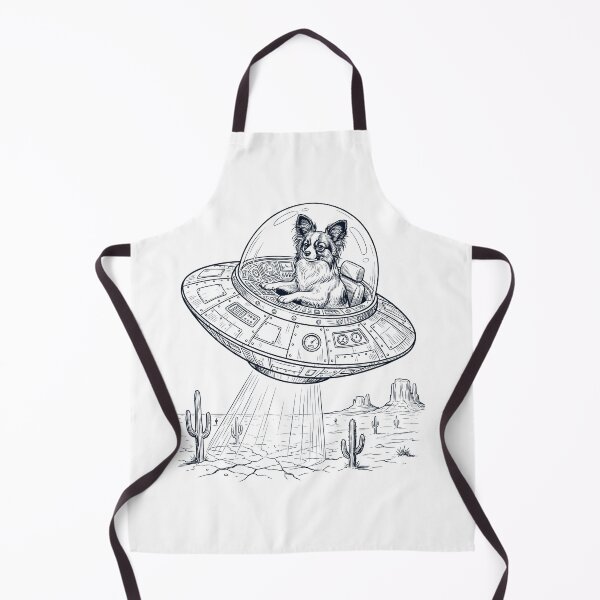 Item preview, Vintage Papillon Riding UFO Dog Mom Dad Lover designed and sold by DoodleTortle.