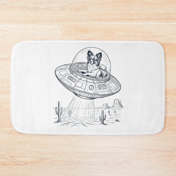 Item preview, Vintage Papillon Riding UFO Dog Mom Dad Lover designed and sold by DoodleTortle.