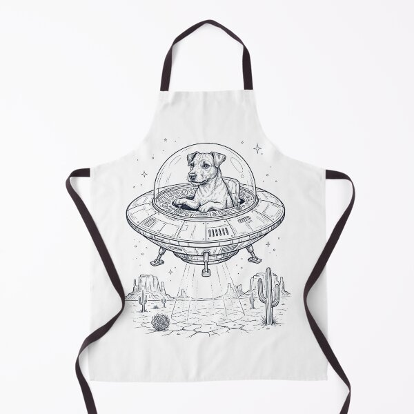 Item preview, Vintage Patterdale Terrier Riding UFO Dog Mom Dad Lover designed and sold by DoodleTortle.