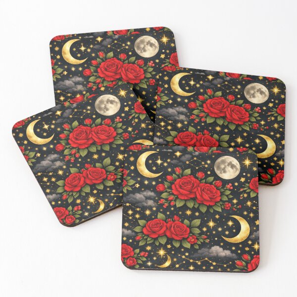 Item preview, Celestial Red Rose pattern- Aesthetic floral pattern design  designed and sold by RiseFemmedom.