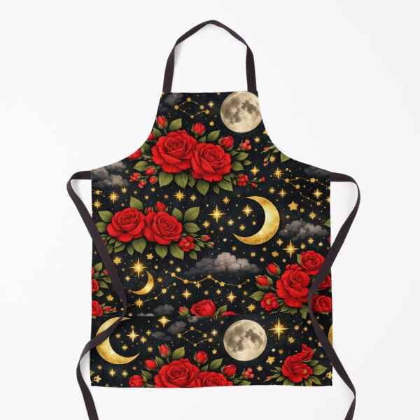 Item preview, Celestial Red Rose pattern- Aesthetic floral pattern design designed and sold by RiseFemmedom.