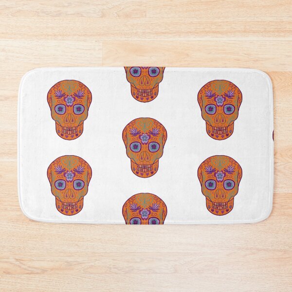 Item preview, Orange Day Of The Dead Sugar Skull designed and sold by Anne Londez Studio.