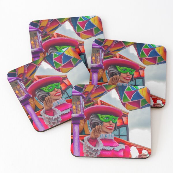 Item preview, Colorful Carnival Parade Float With Masked Figure and Whimsical Festival Decoration designed and sold by Nmallia.
