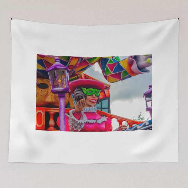 Item preview, Colorful Carnival Parade Float With Masked Figure and Whimsical Festival Decoration designed and sold by Nmallia.
