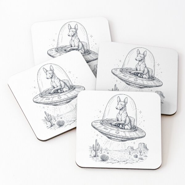 Item preview, Vintage Pharaoh Hound Riding UFO Dog Mom Dad Lover designed and sold by DoodleTortle.
