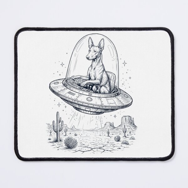 Item preview, Vintage Pharaoh Hound Riding UFO Dog Mom Dad Lover designed and sold by DoodleTortle.