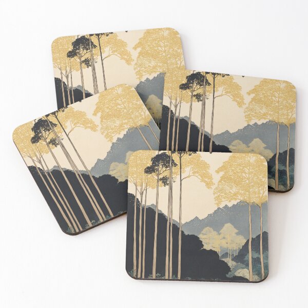 Item preview, Japandi Forest  - Minimalist Japanese Zen Wall Art  designed and sold by KJNihonDesigner.