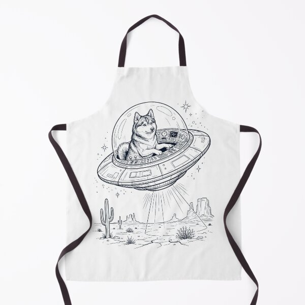 Item preview, Vintage Pomsky Riding UFO Dog Mom Dad Lover designed and sold by DoodleTortle.