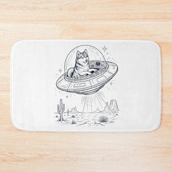 Item preview, Vintage Pomsky Riding UFO Dog Mom Dad Lover designed and sold by DoodleTortle.