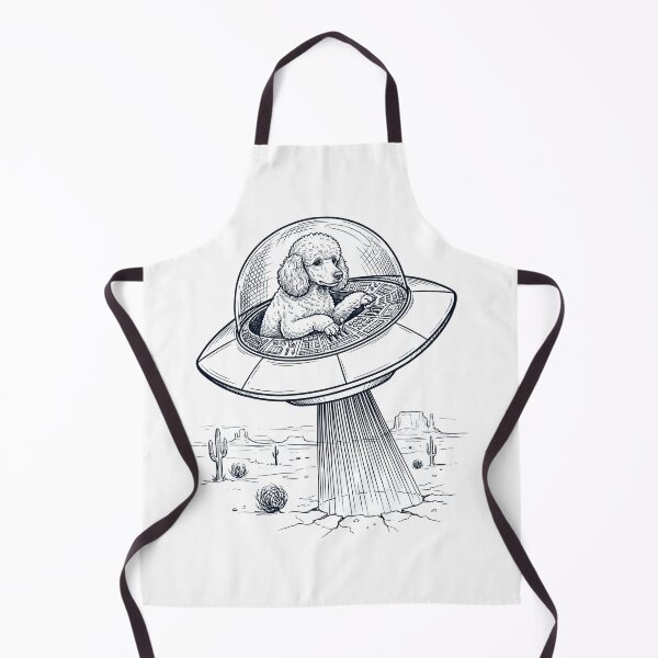Item preview, Vintage Poodle Riding UFO Dog Mom Dad Lover designed and sold by DoodleTortle.