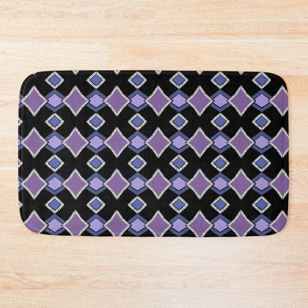 Item preview, Tribal Geometric Purple and Blue on Black designed and sold by Art in My Loft.