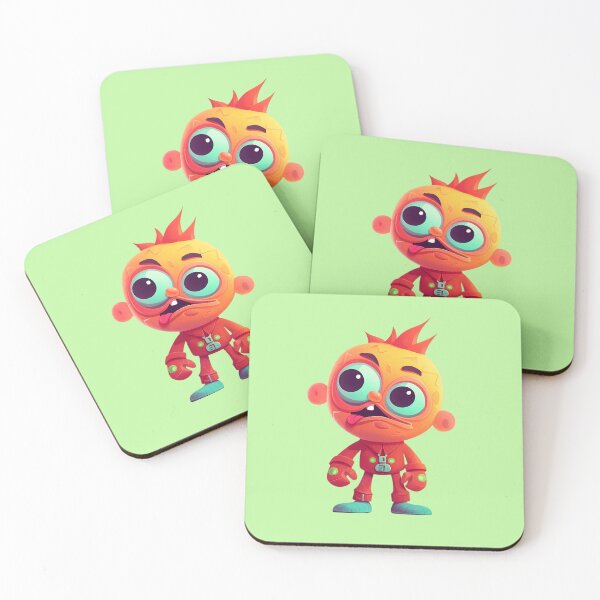 Item preview, Quirky Orange Monster with Big Eyes - Funny Weirdo Character Art designed and sold by illeN-Art-World.