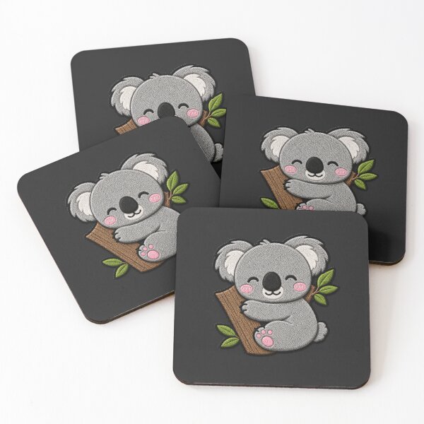 Item preview, Cute Kawaii Baby Koala Embroidery Patch | Chibi Koala Satin Stitch Design designed and sold by ColorSplash123.