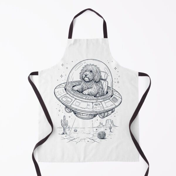 Item preview, Vintage Puli Riding UFO Dog Mom Dad Lover designed and sold by DoodleTortle.