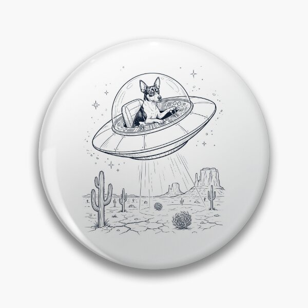 Item preview, Vintage Rat Terrier Riding UFO Dog Mom Dad Lover designed and sold by DoodleTortle.