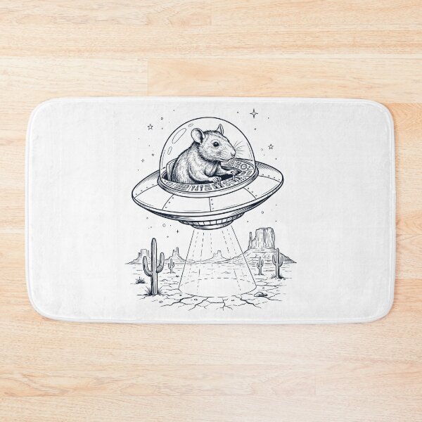 Item preview, Vintage Rat Riding UFO Animal Lover designed and sold by DoodleTortle.