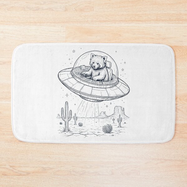 Item preview, Vintage Red Panda Riding UFO Animal Lover designed and sold by DoodleTortle.