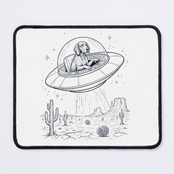 Item preview, Vintage Redbone Coonhound Riding UFO Dog Mom Dad Lover designed and sold by DoodleTortle.