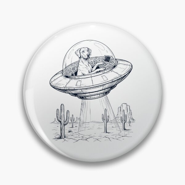 Item preview, Vintage Rhodesian Ridgeback Riding UFO Dog Mom Dad Lover designed and sold by DoodleTortle.