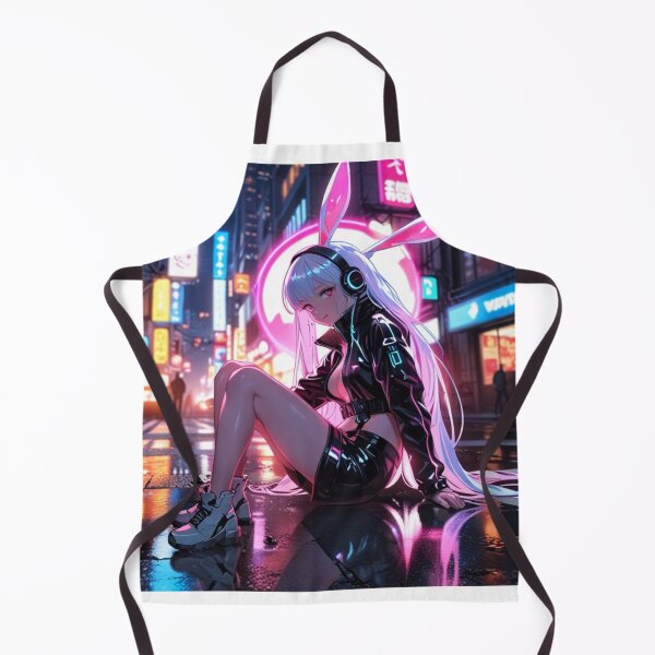 Item preview, Futuristic Bunny Girl Neon Streets designed and sold by AnimDream .