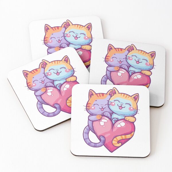 Item preview, Vibrant Pastel Cats "This is Love" Kids Shirt - Cute Baby Shower Gift Idea designed and sold by illeN-Art-World.
