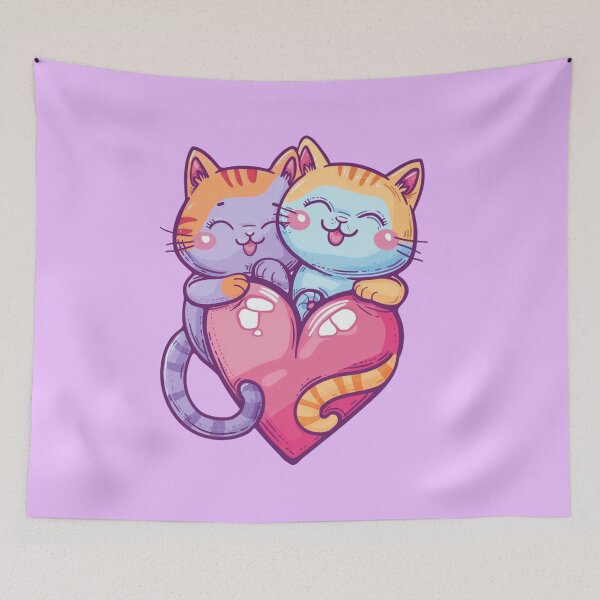 Item preview, Vibrant Pastel Cats "This is Love" Kids Shirt - Cute Baby Shower Gift Idea designed and sold by illeN-Art-World.