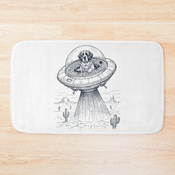 Item preview, Vintage Saint Bernard Riding UFO Dog Mom Dad Lover designed and sold by DoodleTortle.