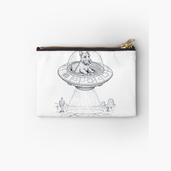 Item preview, Vintage Scottish Terrier Riding UFO Dog Mom Dad Lover designed and sold by DoodleTortle.