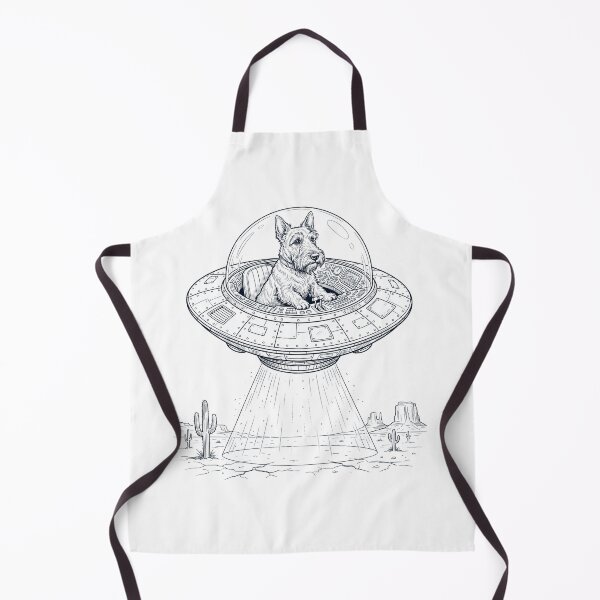 Item preview, Vintage Scottish Terrier Riding UFO Dog Mom Dad Lover designed and sold by DoodleTortle.