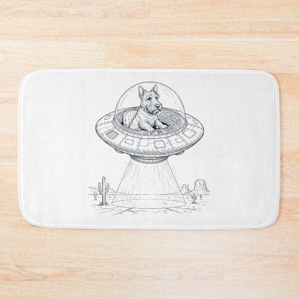 Item preview, Vintage Scottish Terrier Riding UFO Dog Mom Dad Lover designed and sold by DoodleTortle.