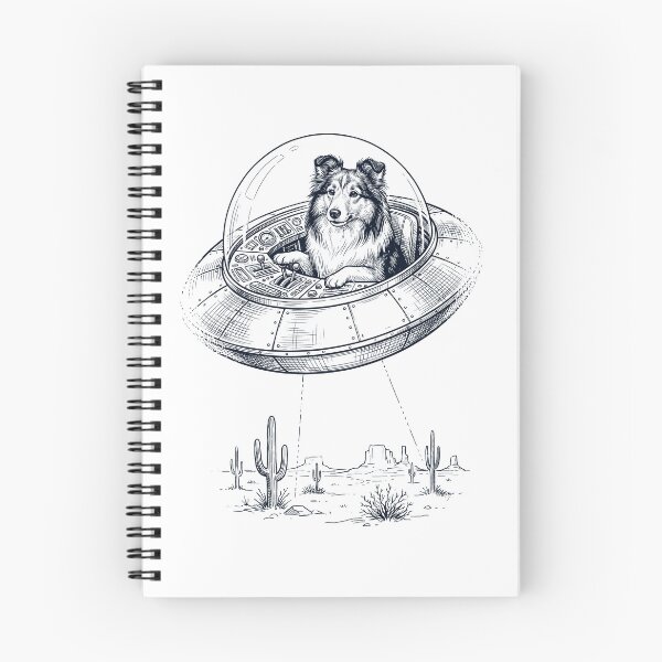 Item preview, Vintage Shetland Sheepdog Riding UFO Dog Mom Dad Lover designed and sold by DoodleTortle.