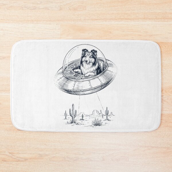 Item preview, Vintage Shetland Sheepdog Riding UFO Dog Mom Dad Lover designed and sold by DoodleTortle.